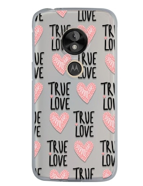 Funda Para Motorola Corazones True Love De Silicón