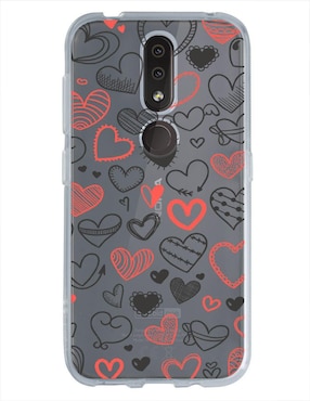 Funda Para Nokia Corazones De Silicón