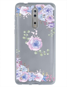 Funda Para Nokia Flores Lila De Silicón