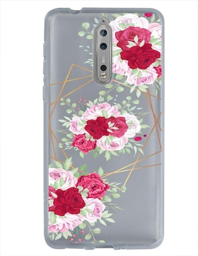 Funda Para Nokia Flores Y Lineas De Silicón