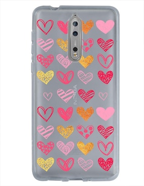 Funda Para Nokia Corazones Handmade De Silicón