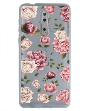 Funda Para Nokia Flores Rosas De Silicón