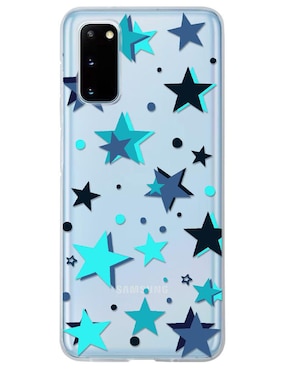 Funda Para Celular Samsung Estrellas Azules De Silicón