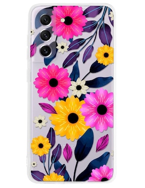 Funda Para Celular Samsung Flores De Silicón