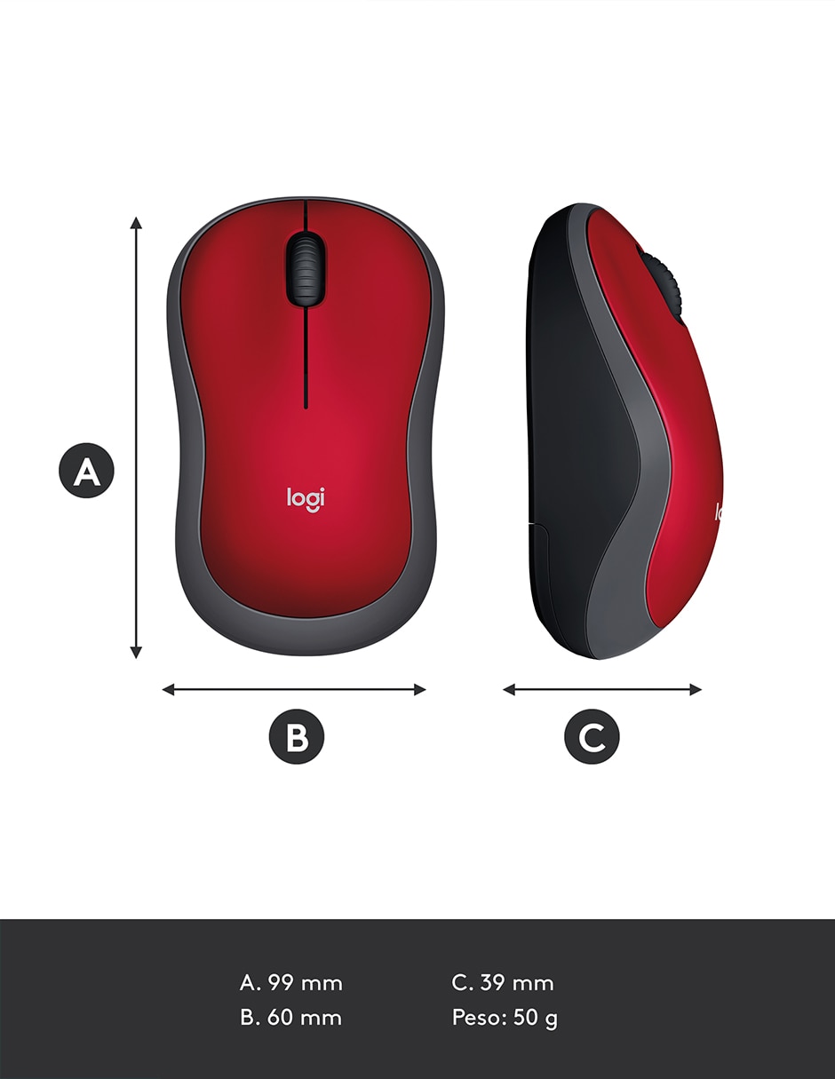 Mouse inalámbrico M185 9