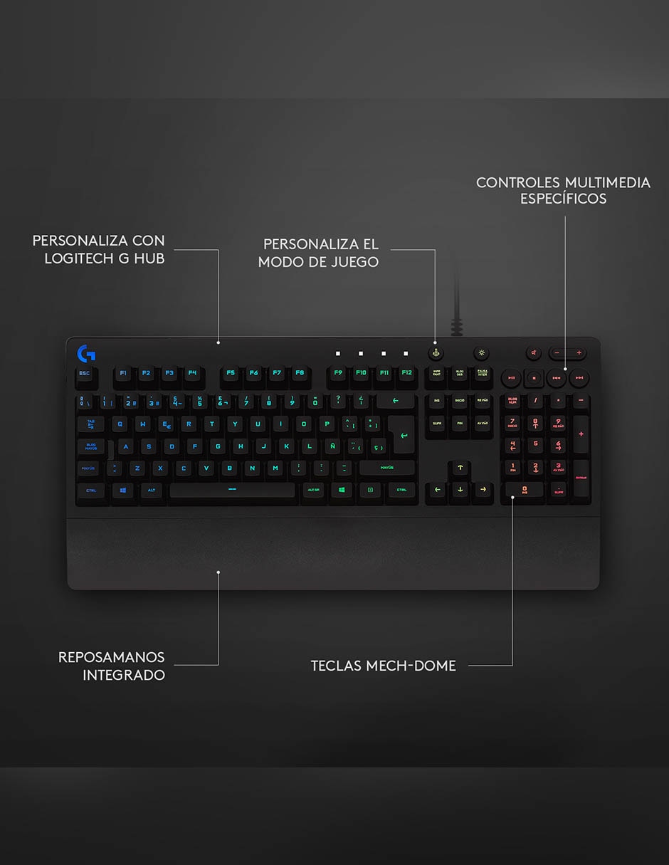 Teclado gamer conexión alámbrica G213 Prodigy 10