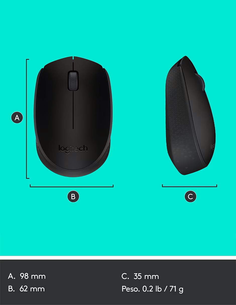 Mouse Inalámbrico m170 910-0049 16