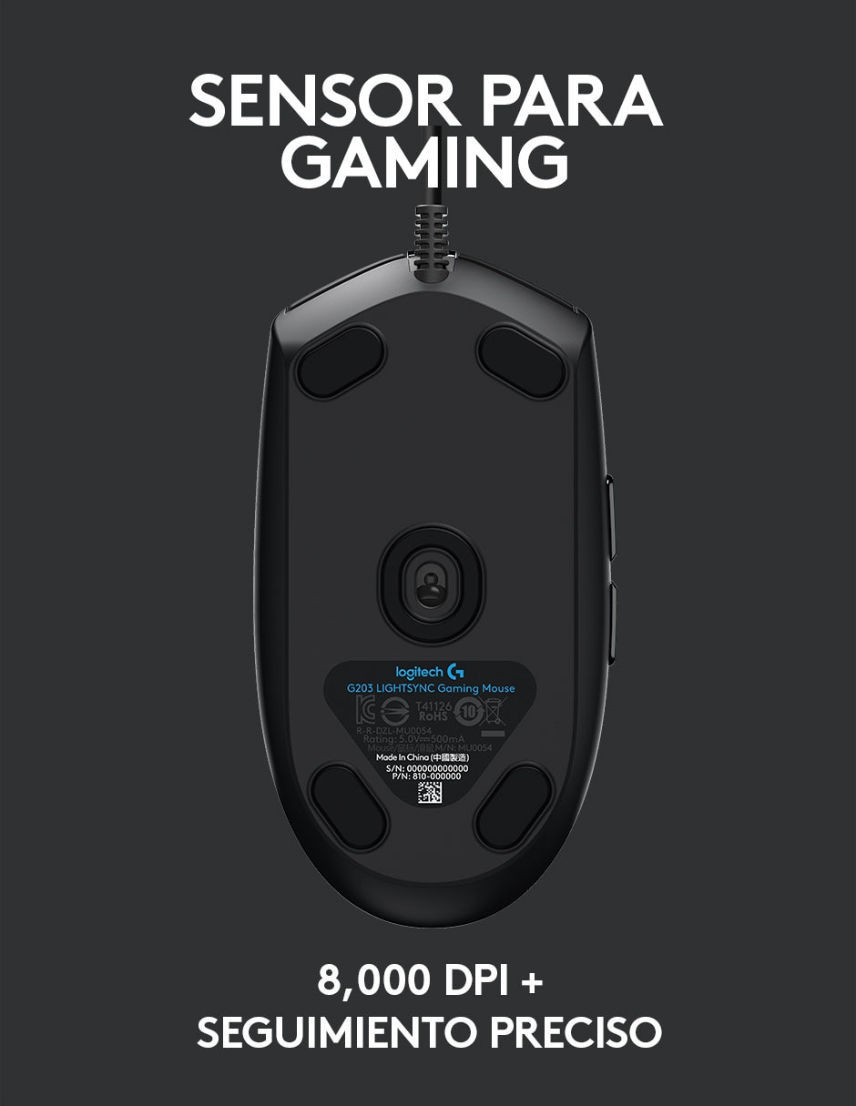 Mouse G203 negro 3