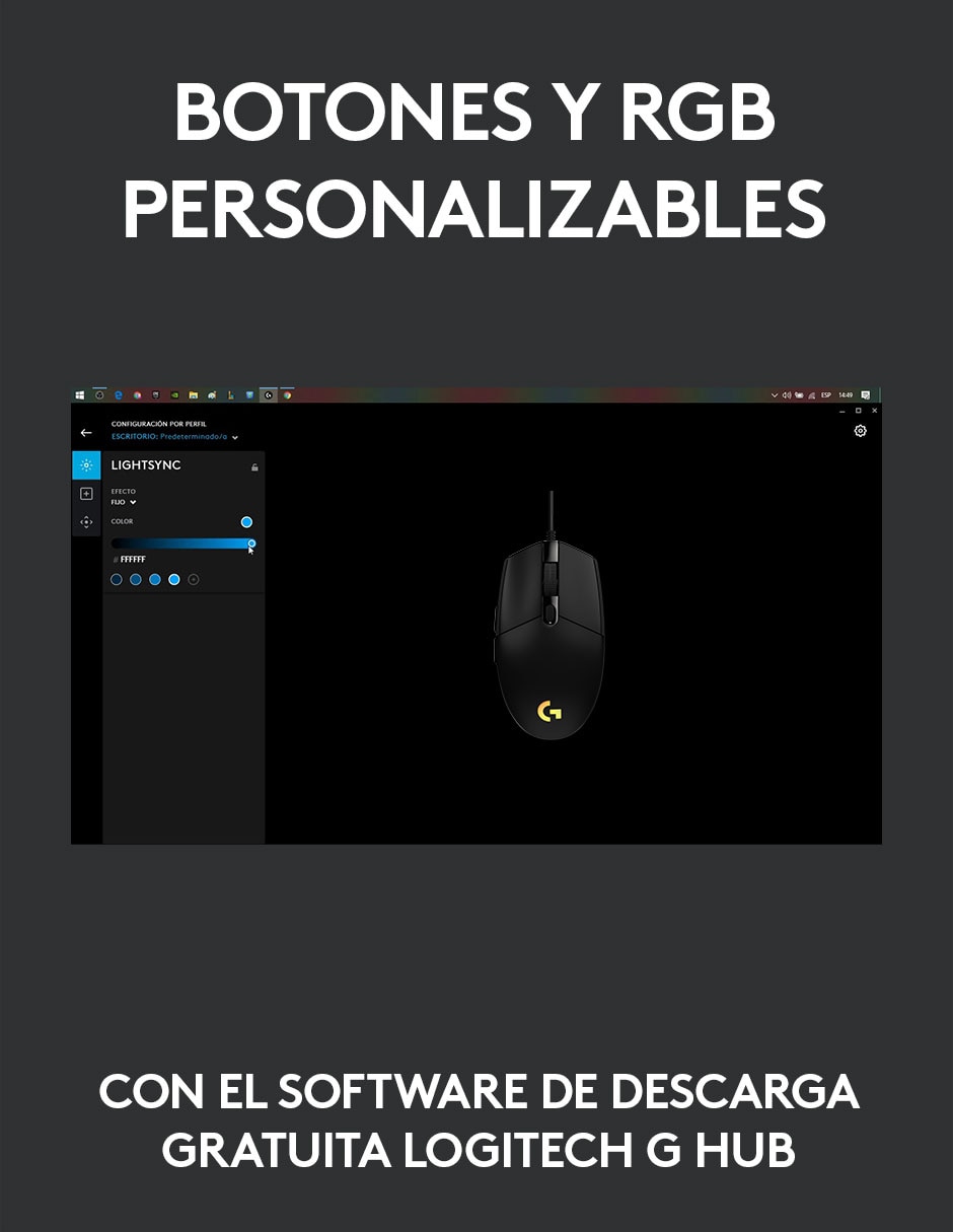 Mouse G203 negro 9