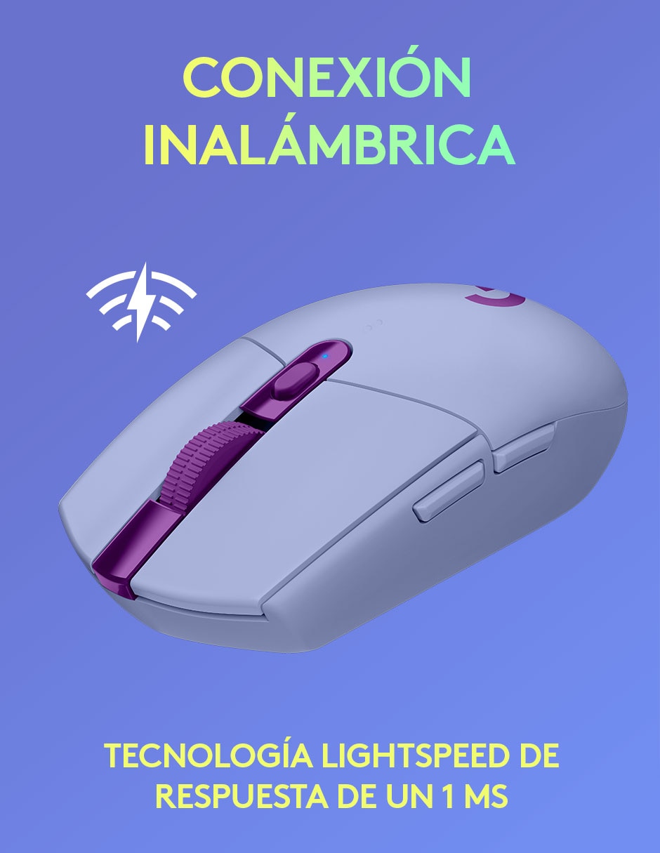 Mouse Inalámbrico G305 lila 3