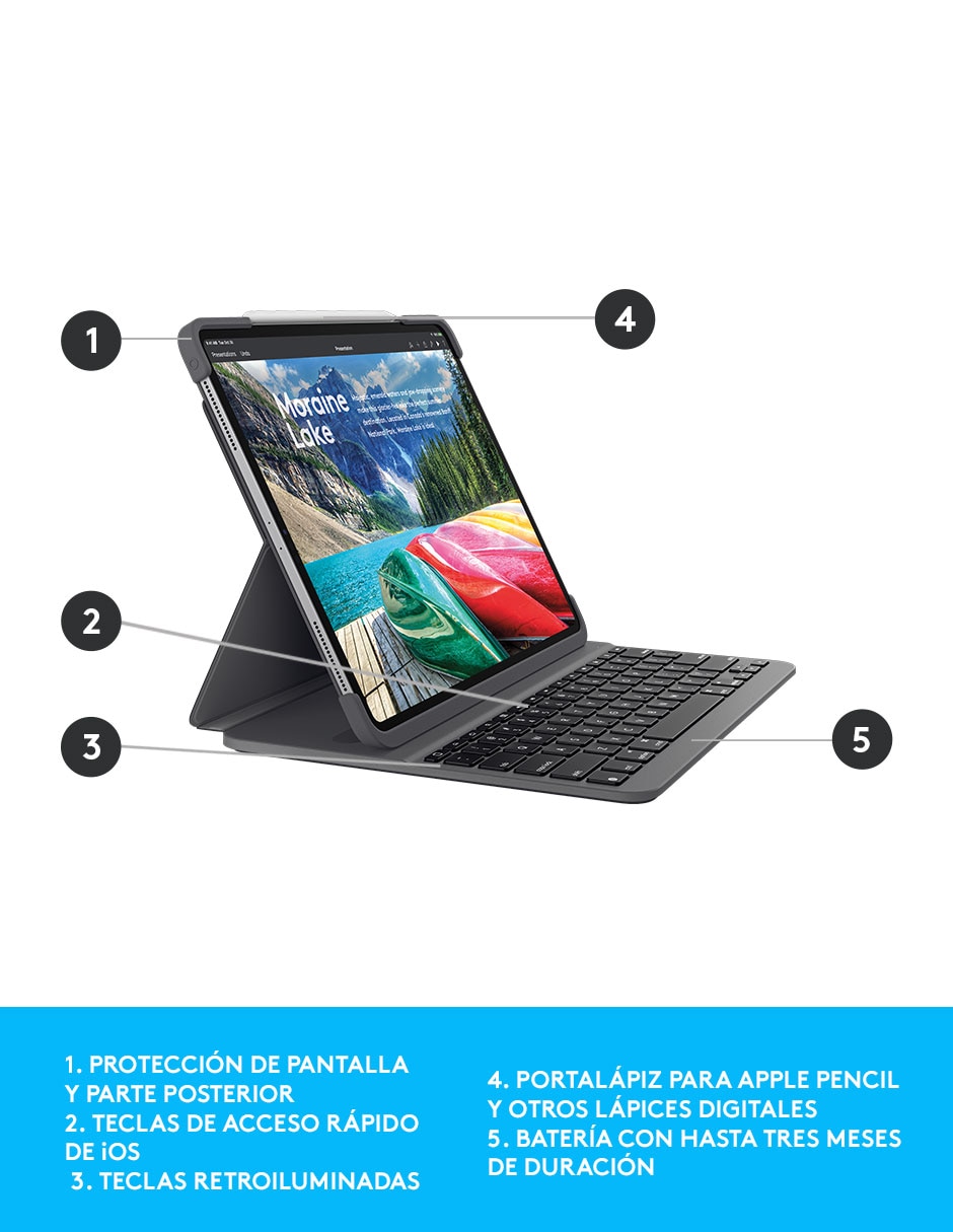 Teclado conexión inalámbrica Slim Folio 6