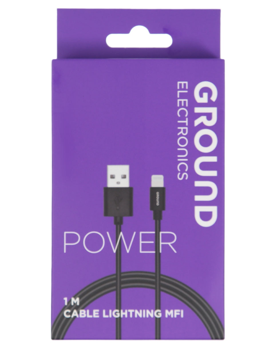 CABLE LIGHTNING MFI, 1 M, NEGRO