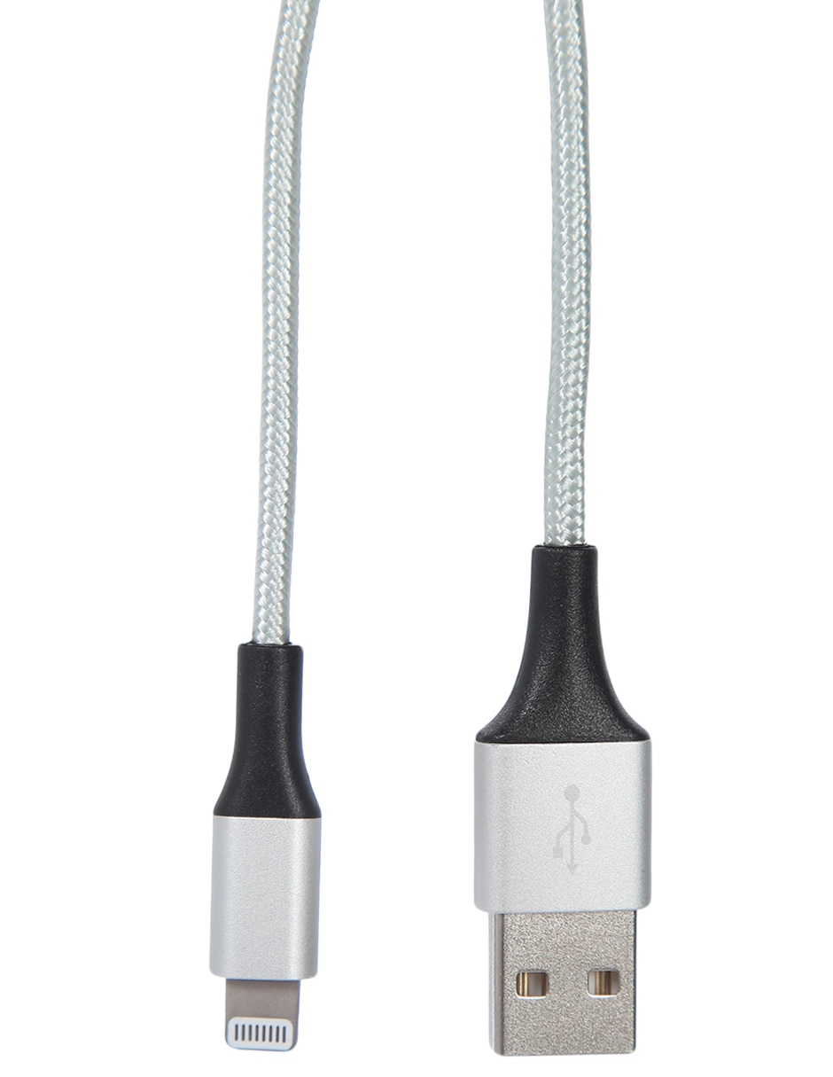 CABLE LIGHTNING MFI, 1 M, PLATA