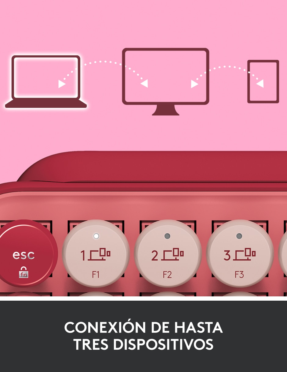 Teclado conexión inalámbrica Pop Rose 7