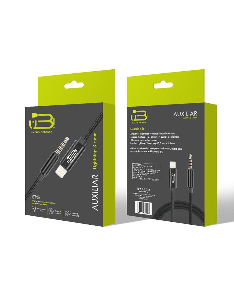 Cable auxiliar 3.5 mm a tipo lightning de 1 m 2