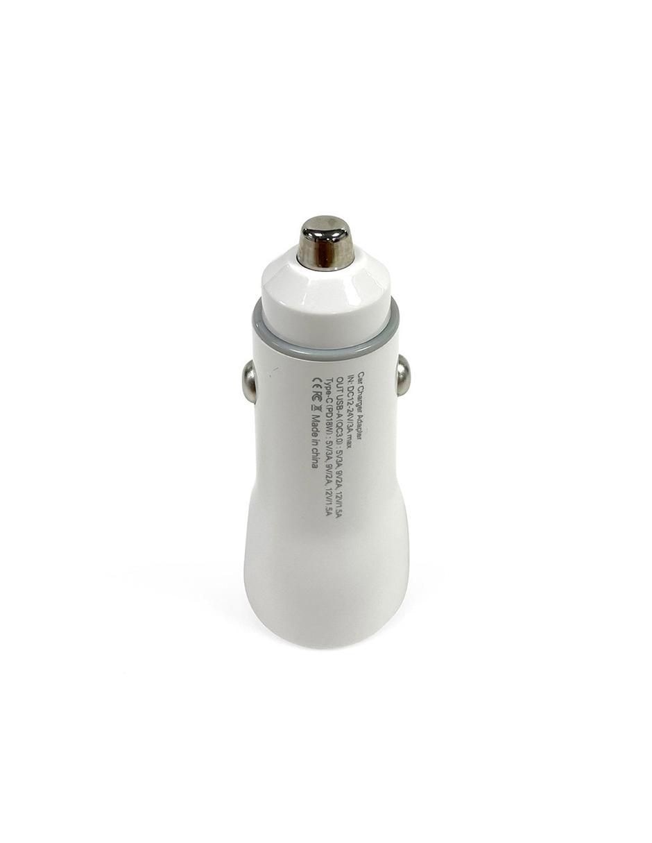 Cargador auto USB + USB tipo C 2