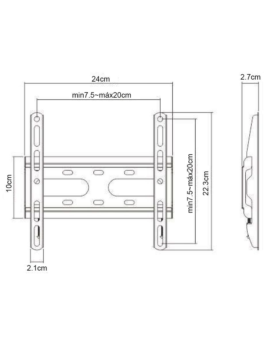 Soporte para pantalla fijo hasta 43 pulgadas 5