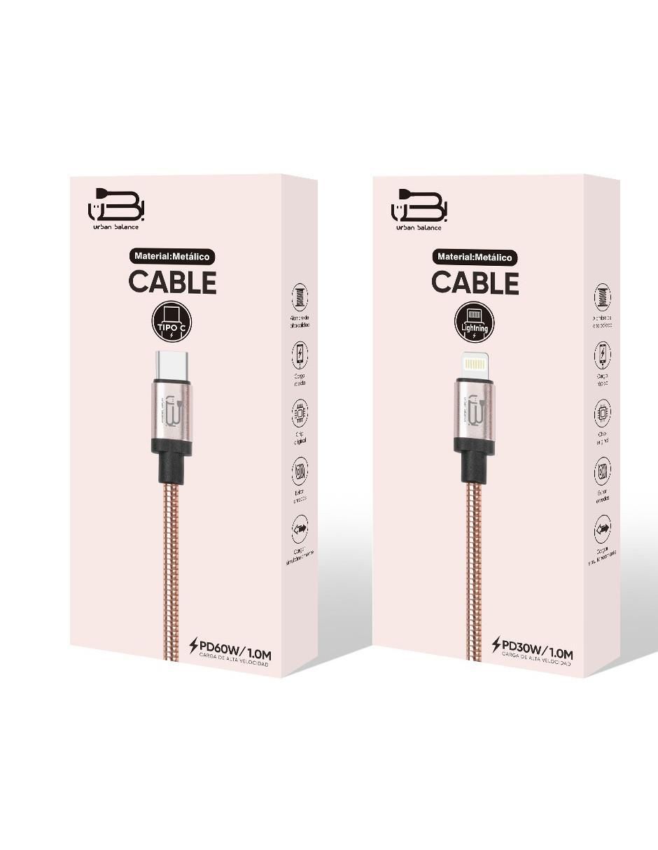 Cable USB C a tipo lightning de 1 m 2