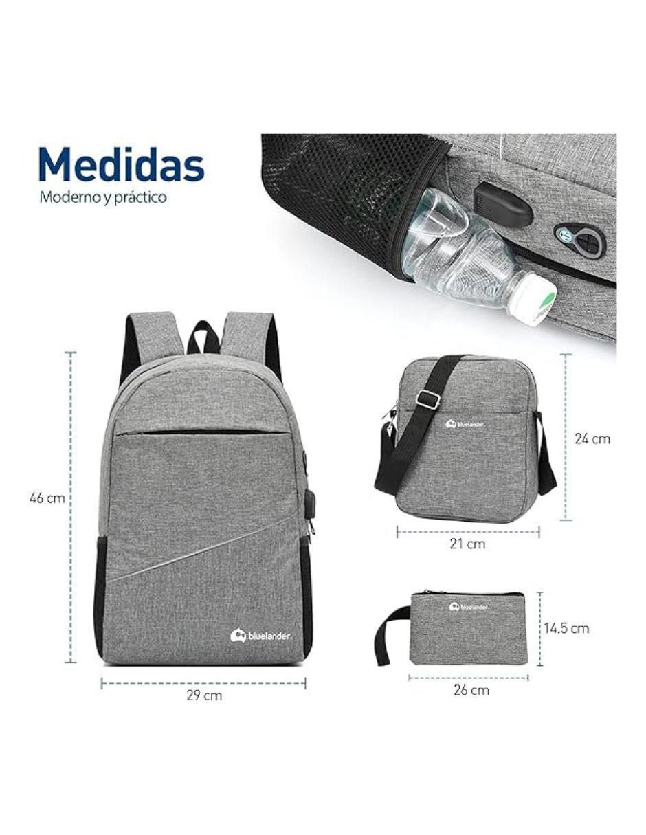 Set mochila antirrobo unisex 5