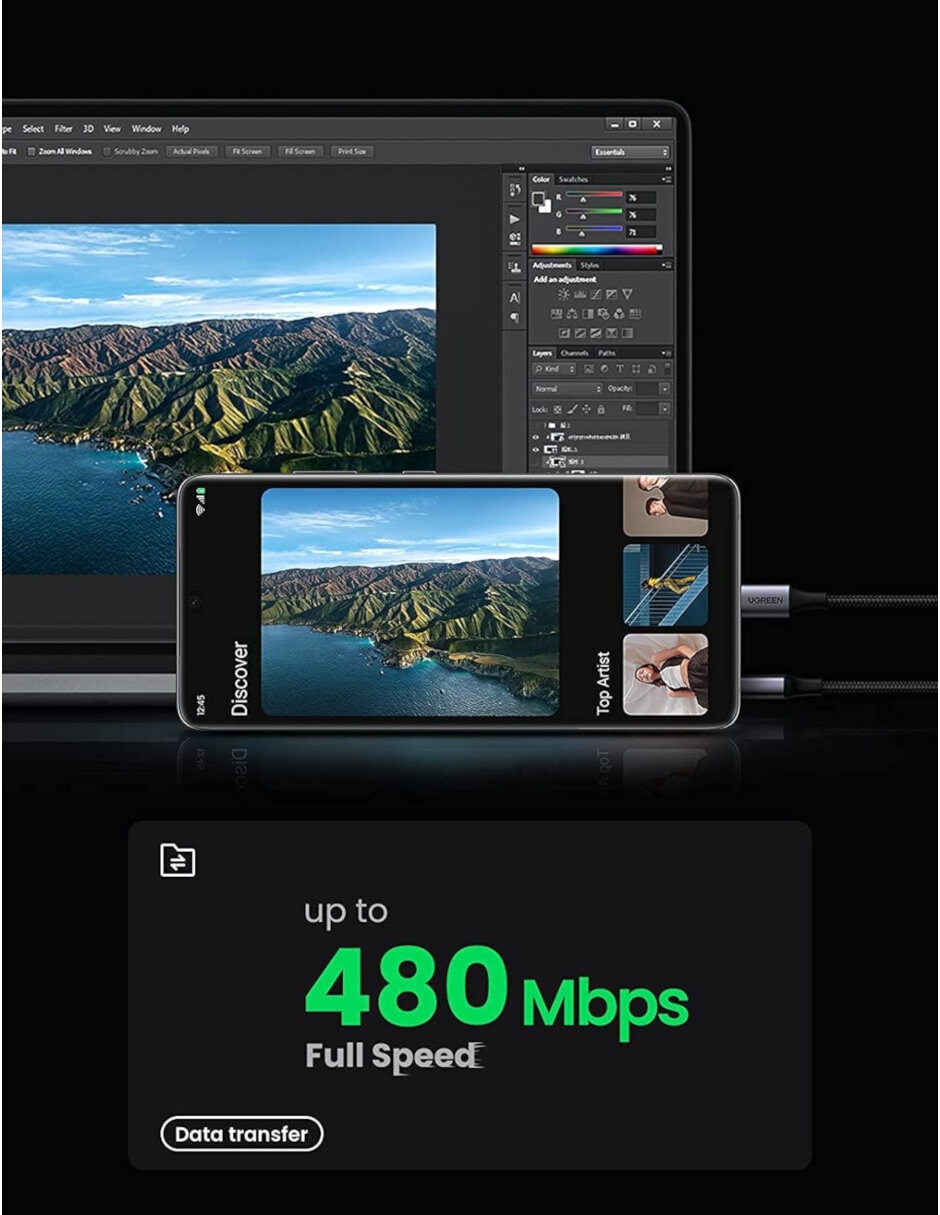 Cable USB C a tipo USB A de 1 m 3