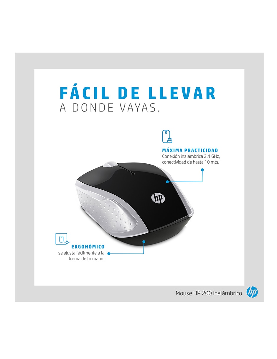 Mouse Inalámbrico hp 200 2hu84aa 5