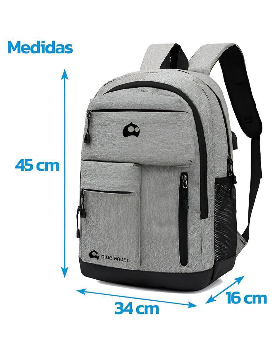 Mochila con portalaptop impermeable unisex 6