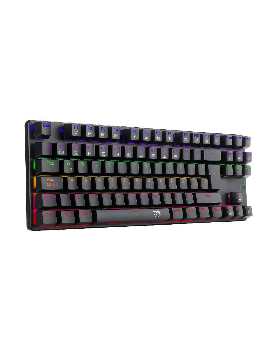 Teclado gamer conexión inalámbrica Bora T-TGK313 (Rainbow Blue Switches) 3