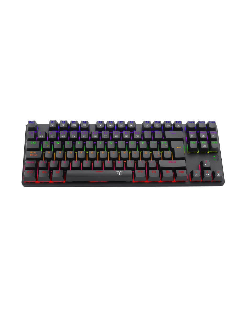 Teclado gamer conexión inalámbrica Bora T-TGK313 (Rainbow Blue Switches) 4