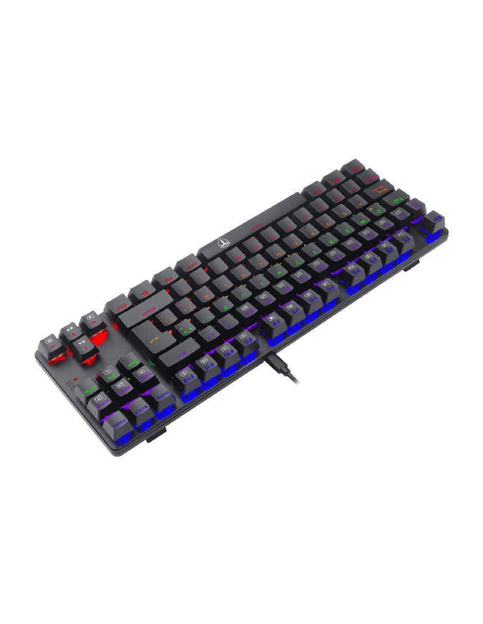 Teclado gamer conexión inalámbrica Bora T-TGK313 (Rainbow Blue Switches) 6