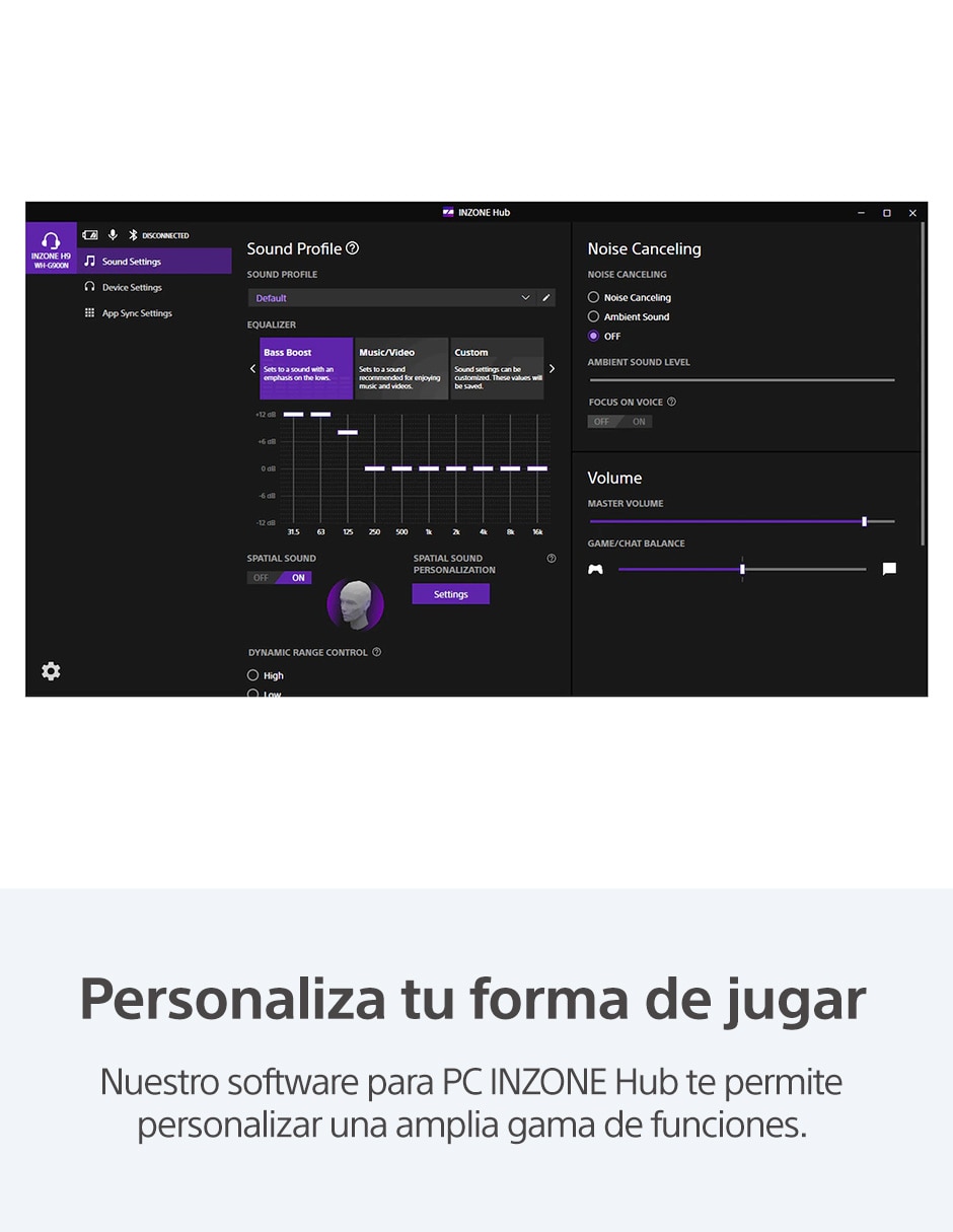 Audífonos gamer Over-Ear Inzone H9 inalámbricos con cancelación de ruido 7