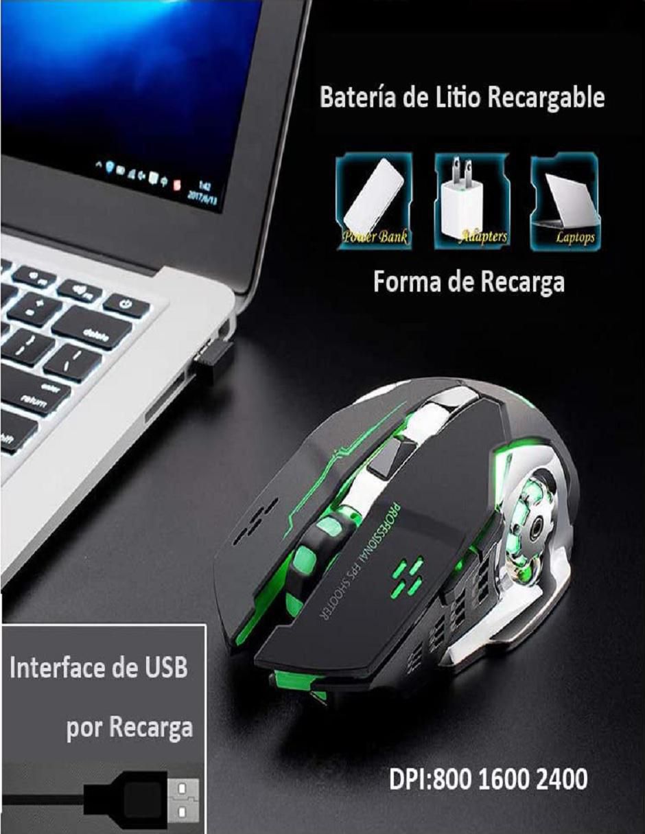Mouse gamer inalámbrico Ziyou Lang X8 2