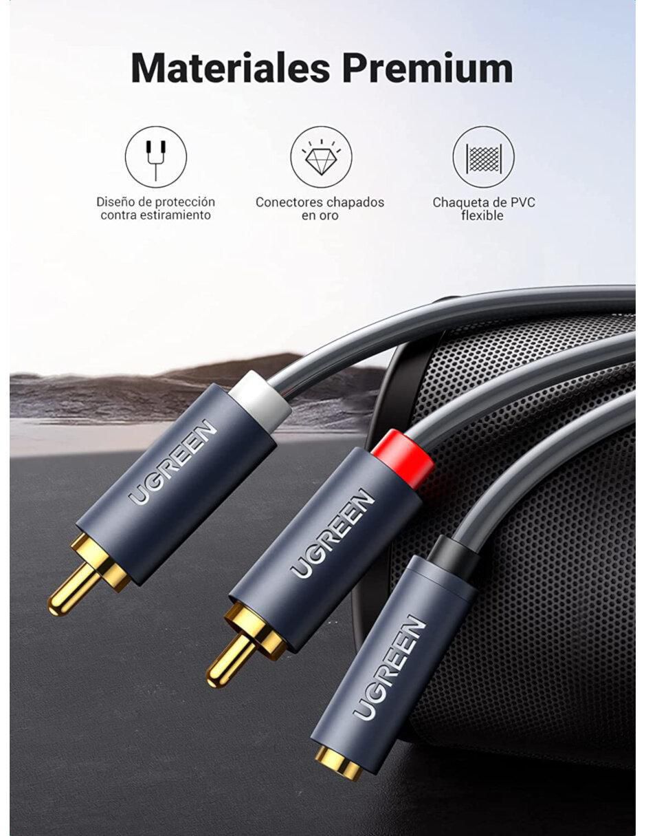 Cable RCA a tipo auxiliar 3.5 mm de 25 cm 6