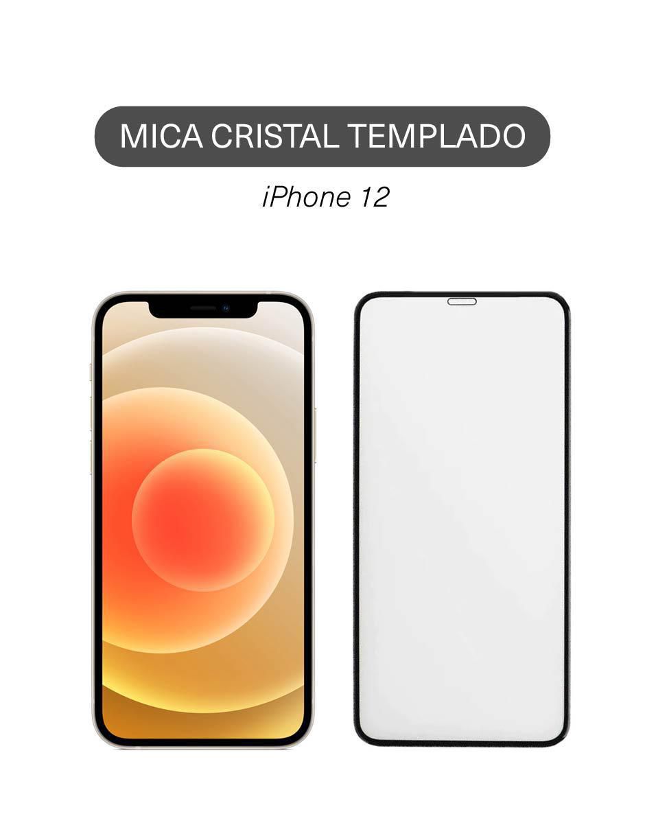 Mica para celular iPhone 12 cristal templado 2