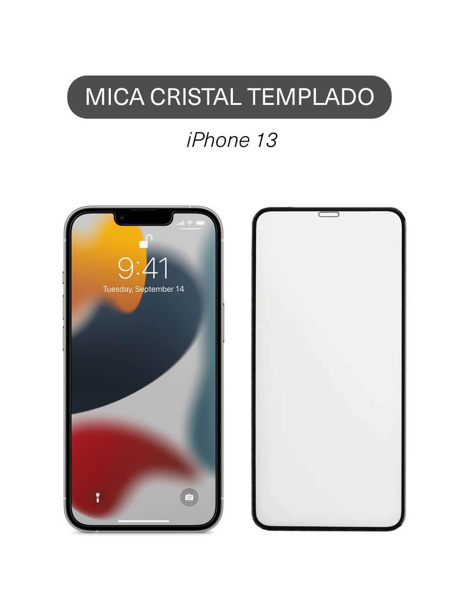 Mica para celular iPhone 13 cristal templado 2