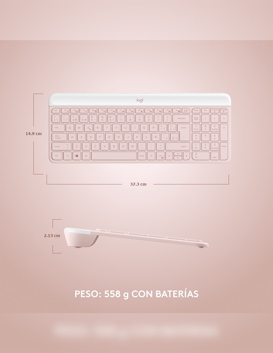 Teclado inalámbrico MK470 9