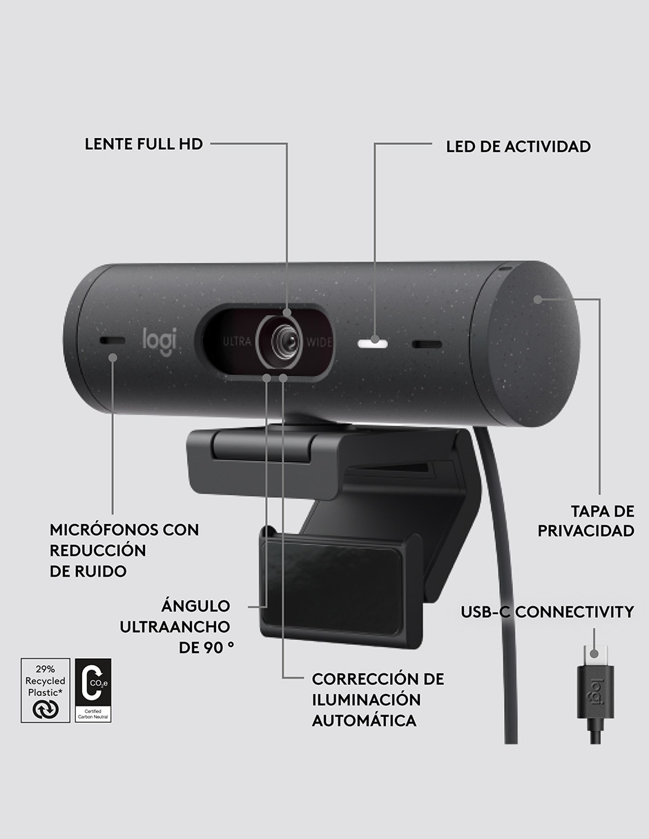 Webcam de 1080 px Brio 500 7
