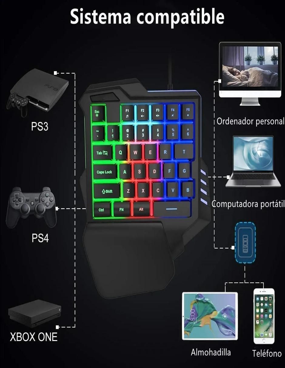 Teclado gamer conexión alámbrica Keyboard 3