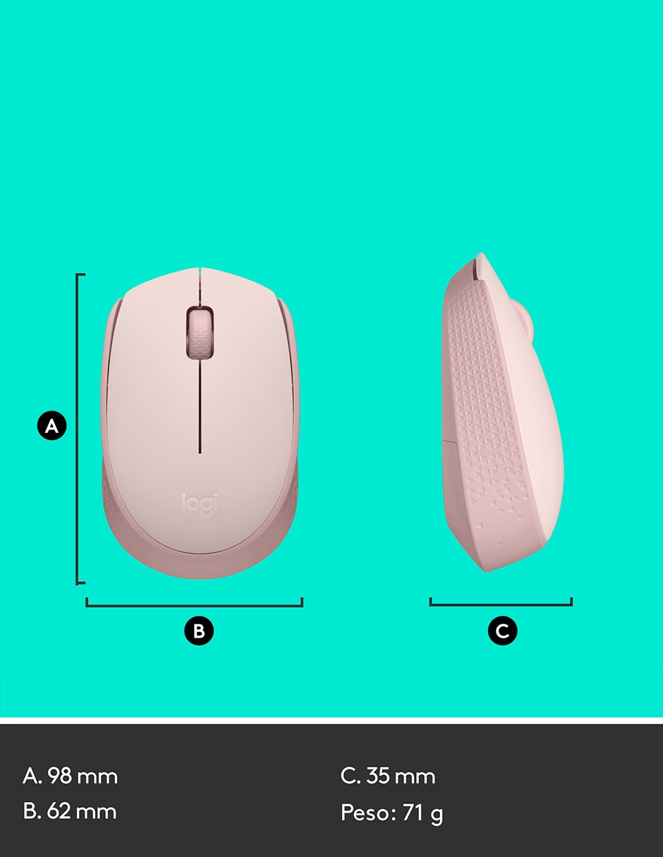 Mouse Inalámbrico m170 910-006862 8