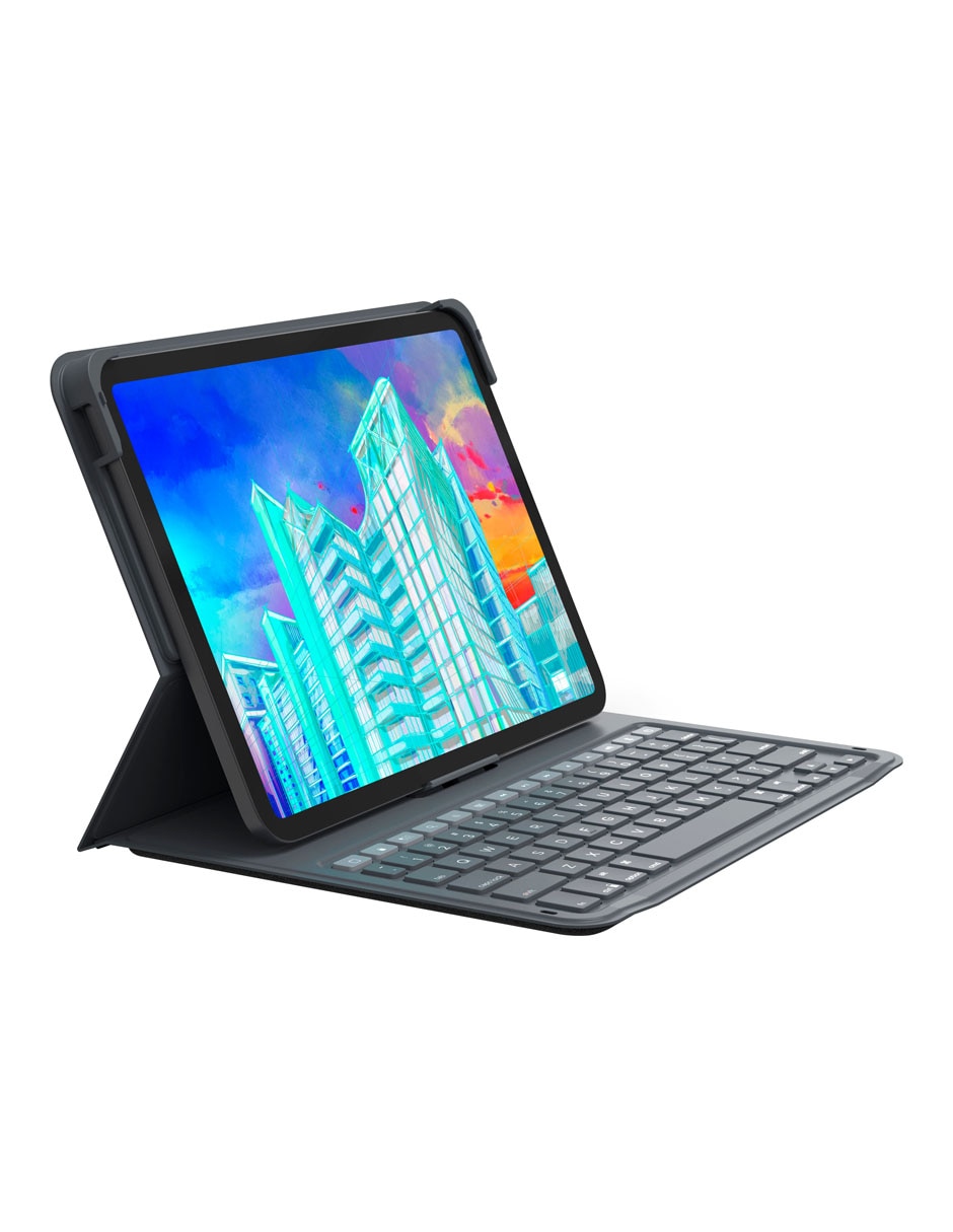 Juego de funda para tablet + teclado blanco adecuado para tablet de 9.7 a  10.1 pulgadas, funda delgada para tableta con teclado inalámbrico, para