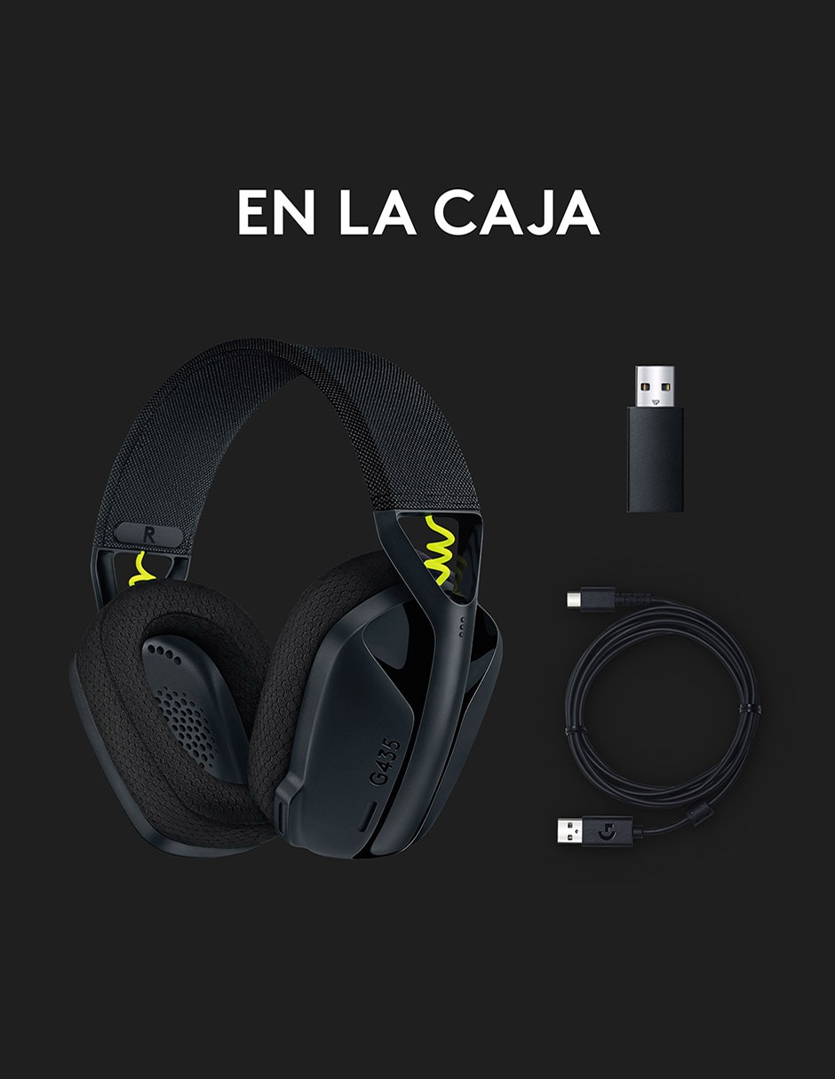 Audífonos gamer Over-Ear Headset Logitech G435 inalámbricos con cancelación de ruido 9