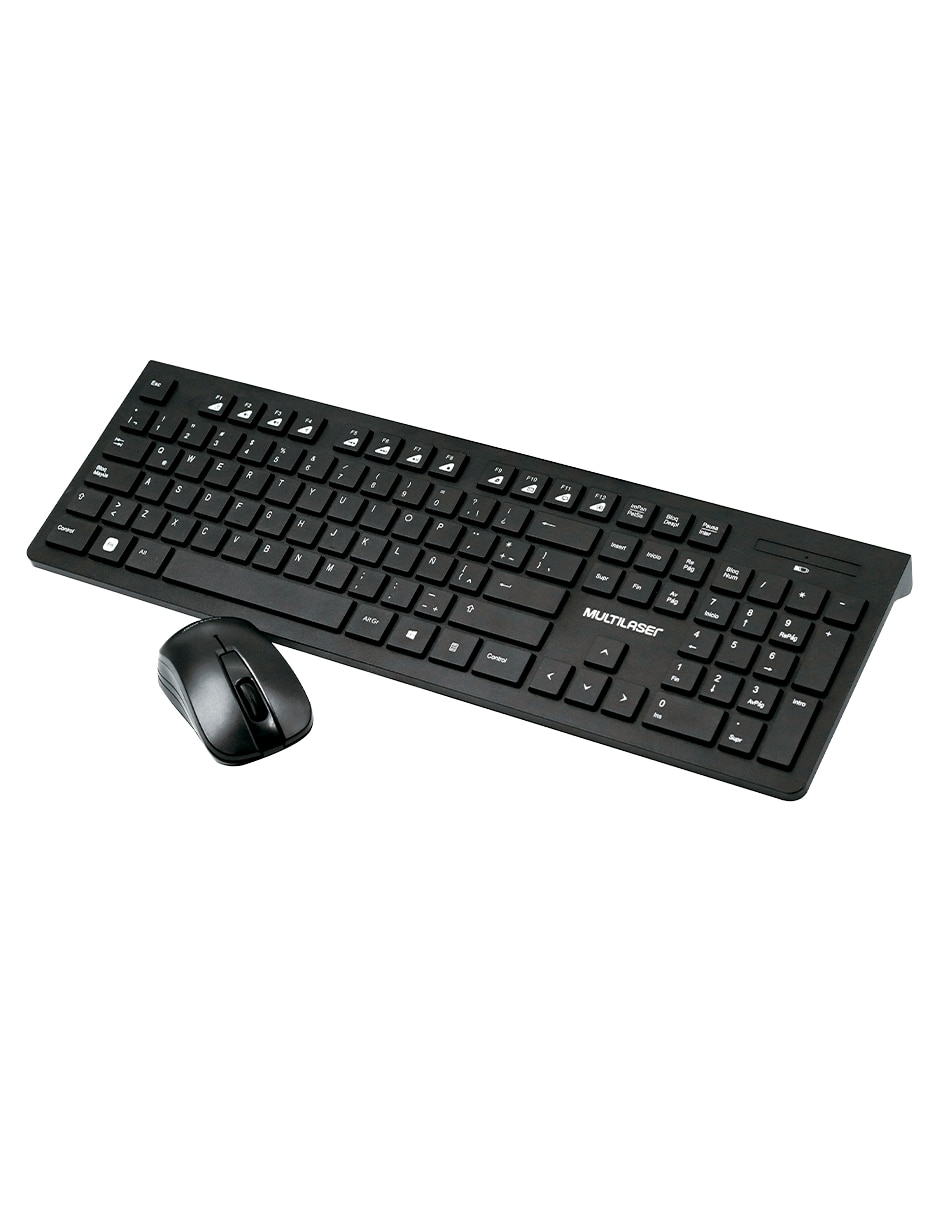 Teclado y Mouse inalámbrico Kit Multilaser Wireless Black USB Spanish TC502  (150336) - Breaking Technology