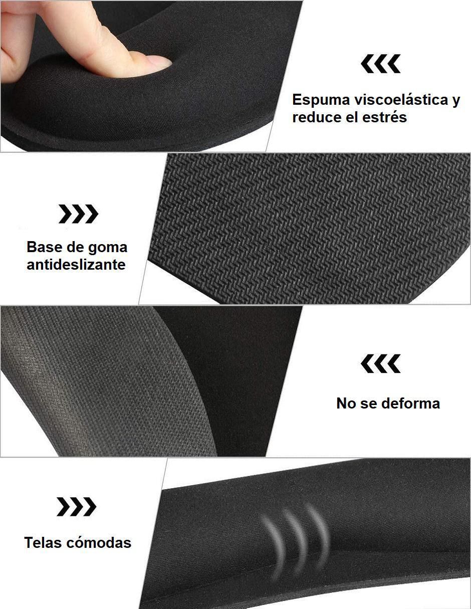 Set Mouse Pad con apoyo para muñeca antideslizante 2