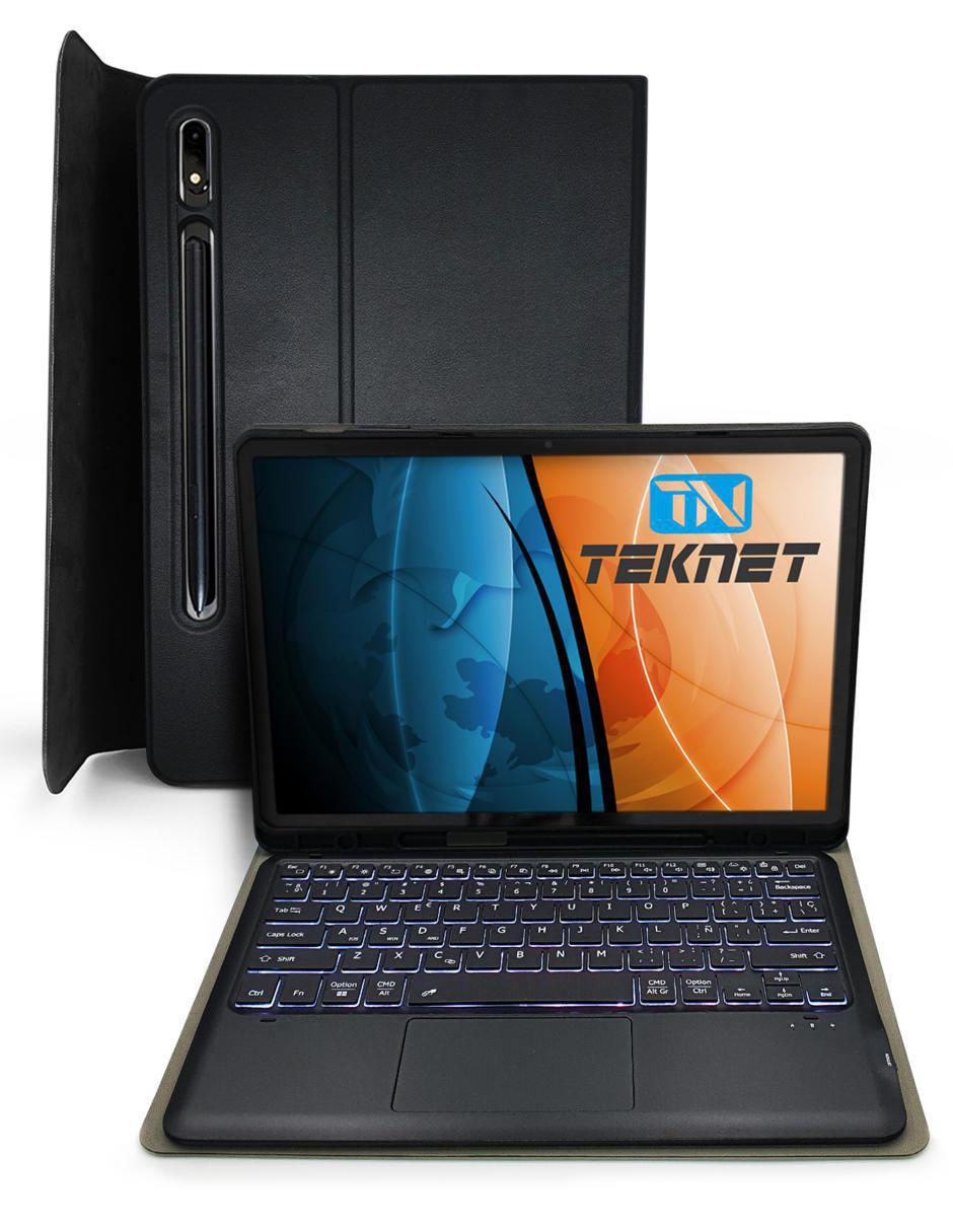 Funda con teclado para tablet samsung galaxy tab s8+, s7 fe, s7+ de 12.4 pulgadas 2