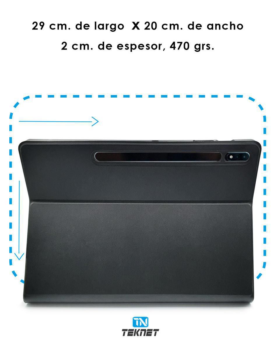 Funda con teclado para tablet samsung galaxy tab s8+, s7 fe, s7+ de 12.4 pulgadas 5