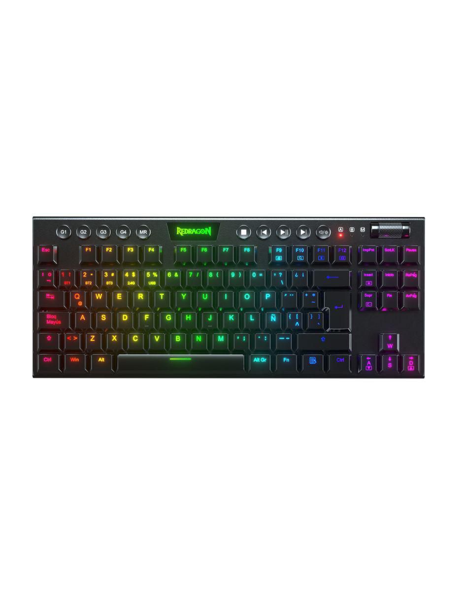 Teclado gaming alámbrica redragon horus k622-tkl red switch