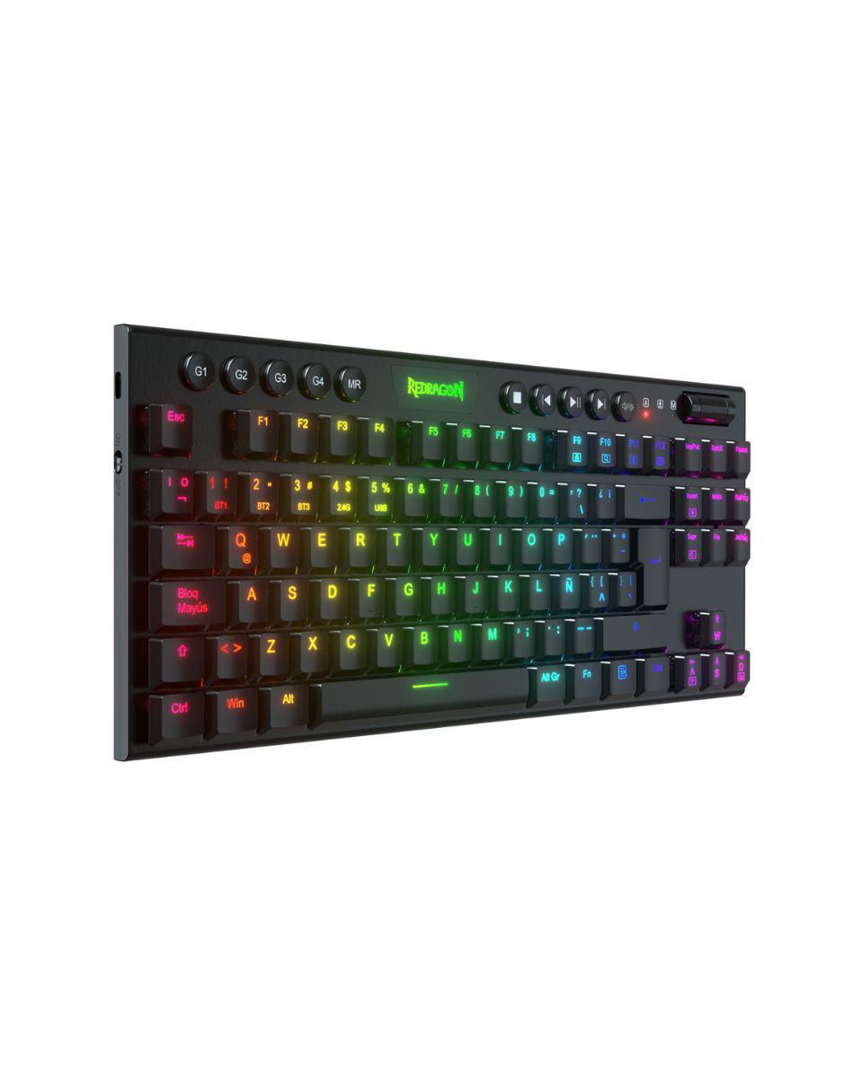 Teclado gaming alámbrica redragon horus k622-tkl red switch