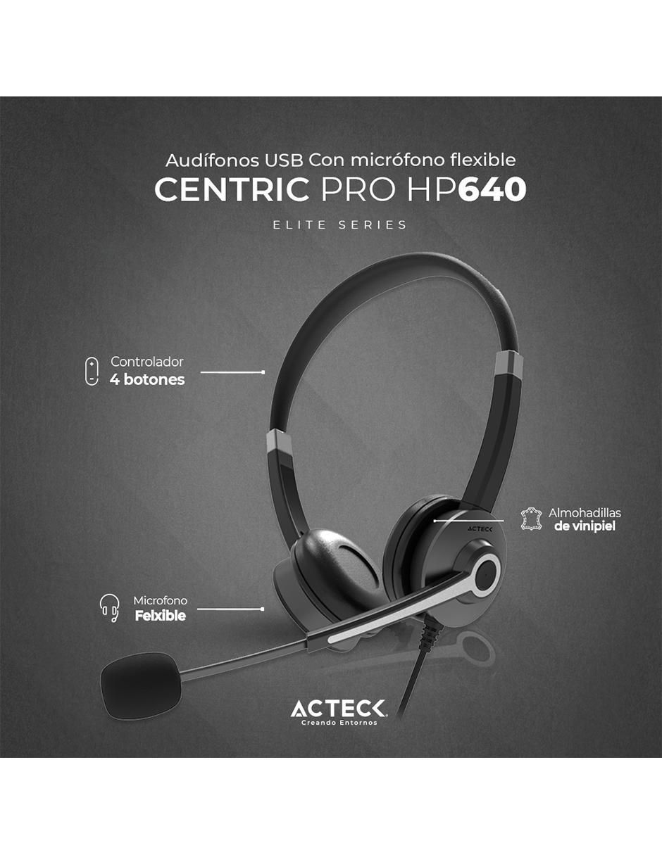 Audífonos On-Ear Centric Pro Hp640 alámbricos con cancelación de ruido 2