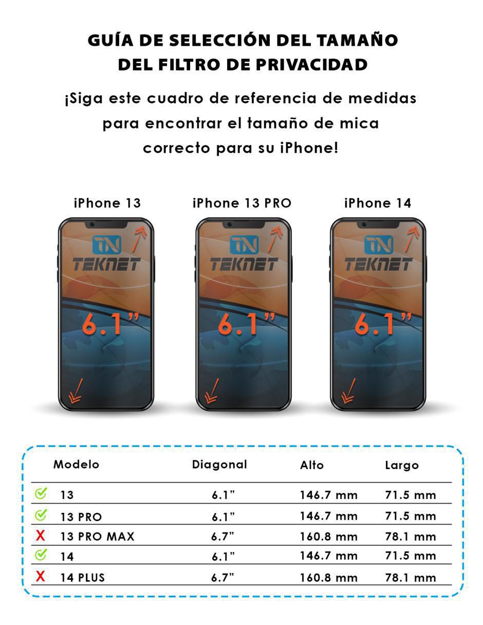 Mica celular iPhone 13 Pro de cristal templado 3