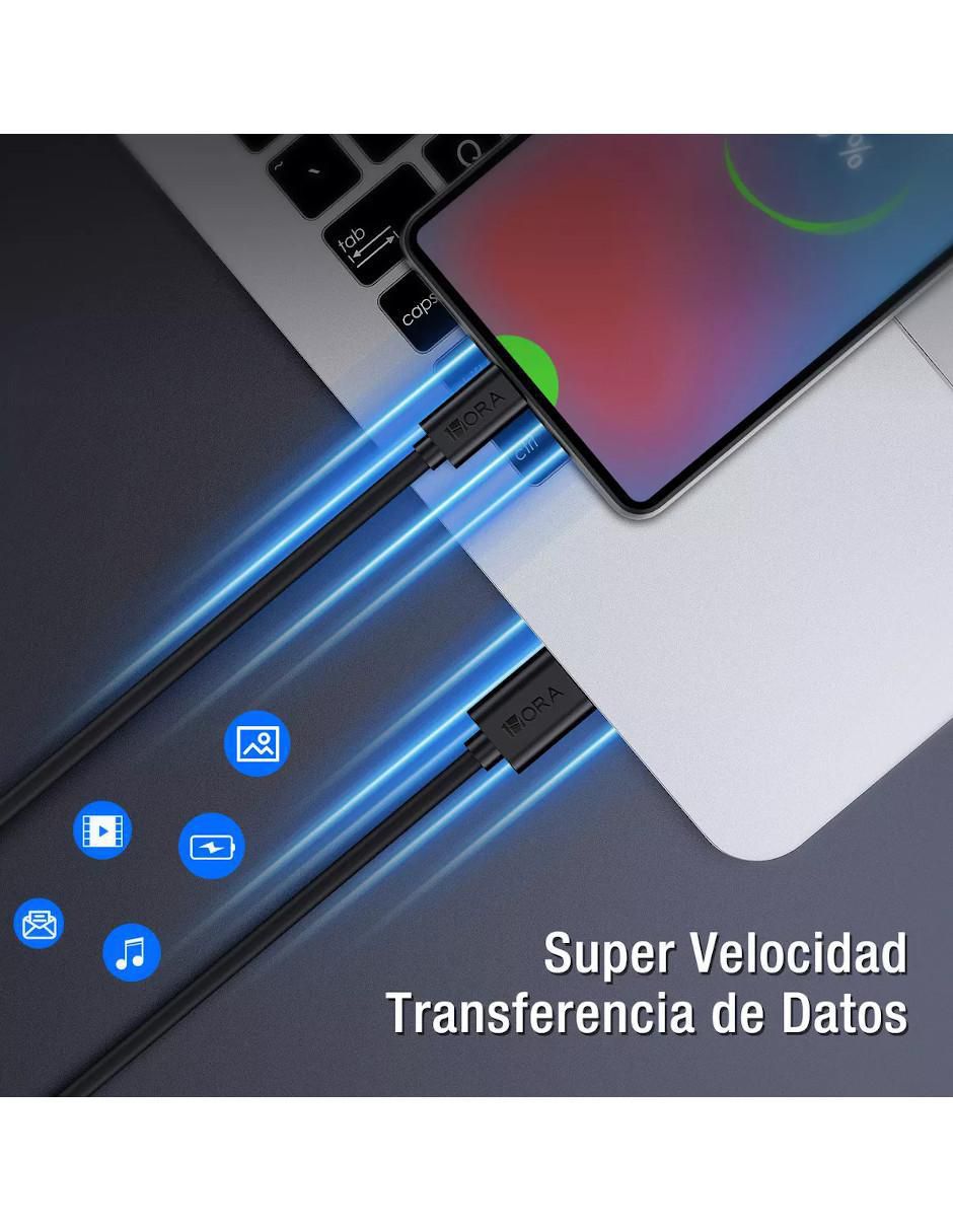 Cable USB C a tipo USB A de 2 m 3