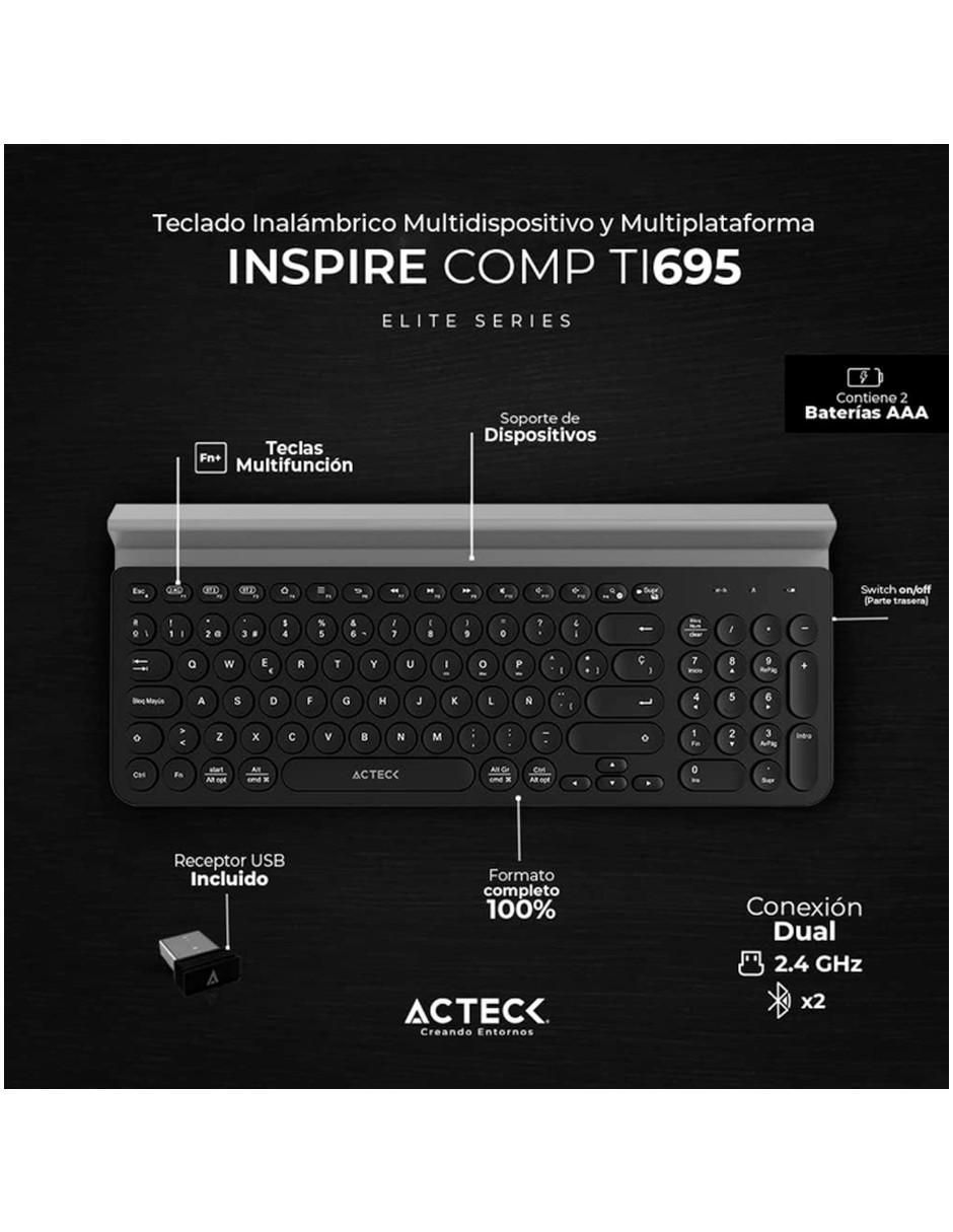 Teclado inalámbrica acteck inspire comp ti695